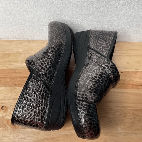 DANSKO Clogs Comfort Shoes Women's Sz 41(10,5-11)Black Silver Slip Resistant - Picture 11 of 15